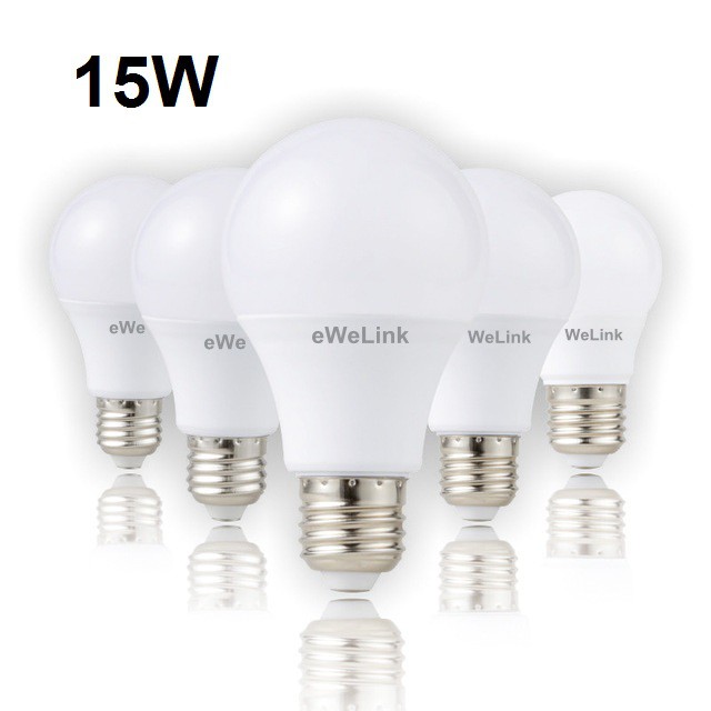 Bộ 5 Bóng Đèn Led Trơn Ánh Sáng Trắng eWeLink 15W