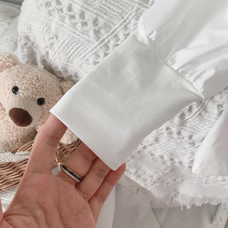 Áo thun tay dài màu sắc thời trang cho bé gái