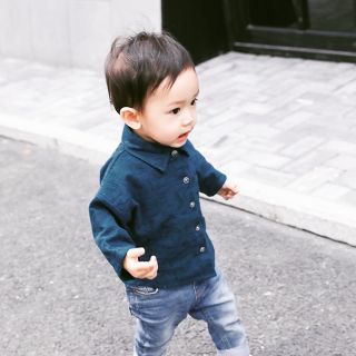 Áo sơ mi cho bé trai phong cách Hàn quốc