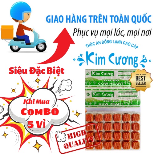 Tim bò KIM CƯƠNG_kích màu[Vàng]_5vỉ/500g_thức ăn chăm sóc cho cá cảnh_an toàn bể cá_thú vui thủy sinh_betta_7 màu_koi...