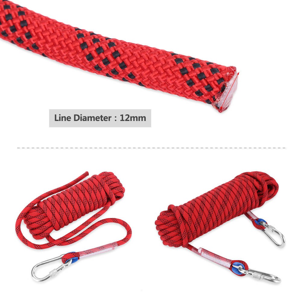 Paracord Panchute Carabiner Rope Accessory with 12mm Corad Heavy Climbing Lanyard Duty