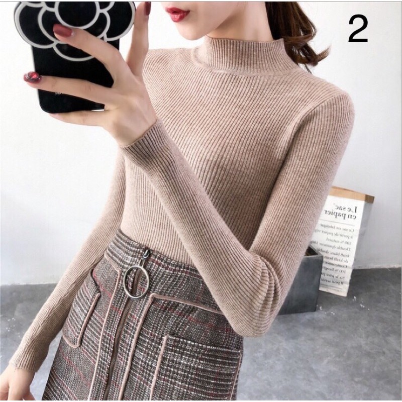 Áo len tăm body cổ lọ chất dày đẹp | BigBuy360 - bigbuy360.vn