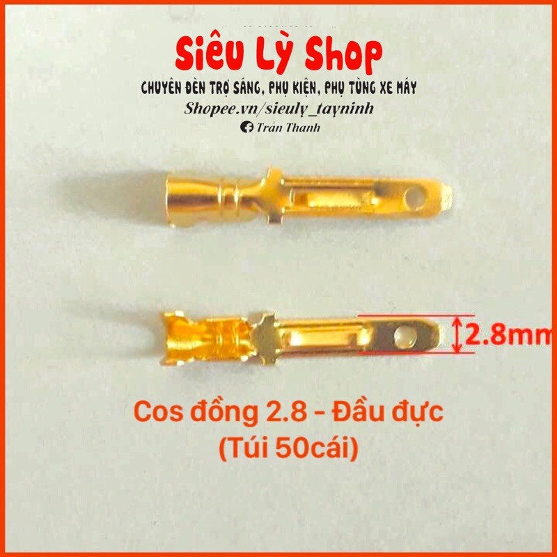 Giắc cos xe máy 2.8 đực (túi 50 cái)