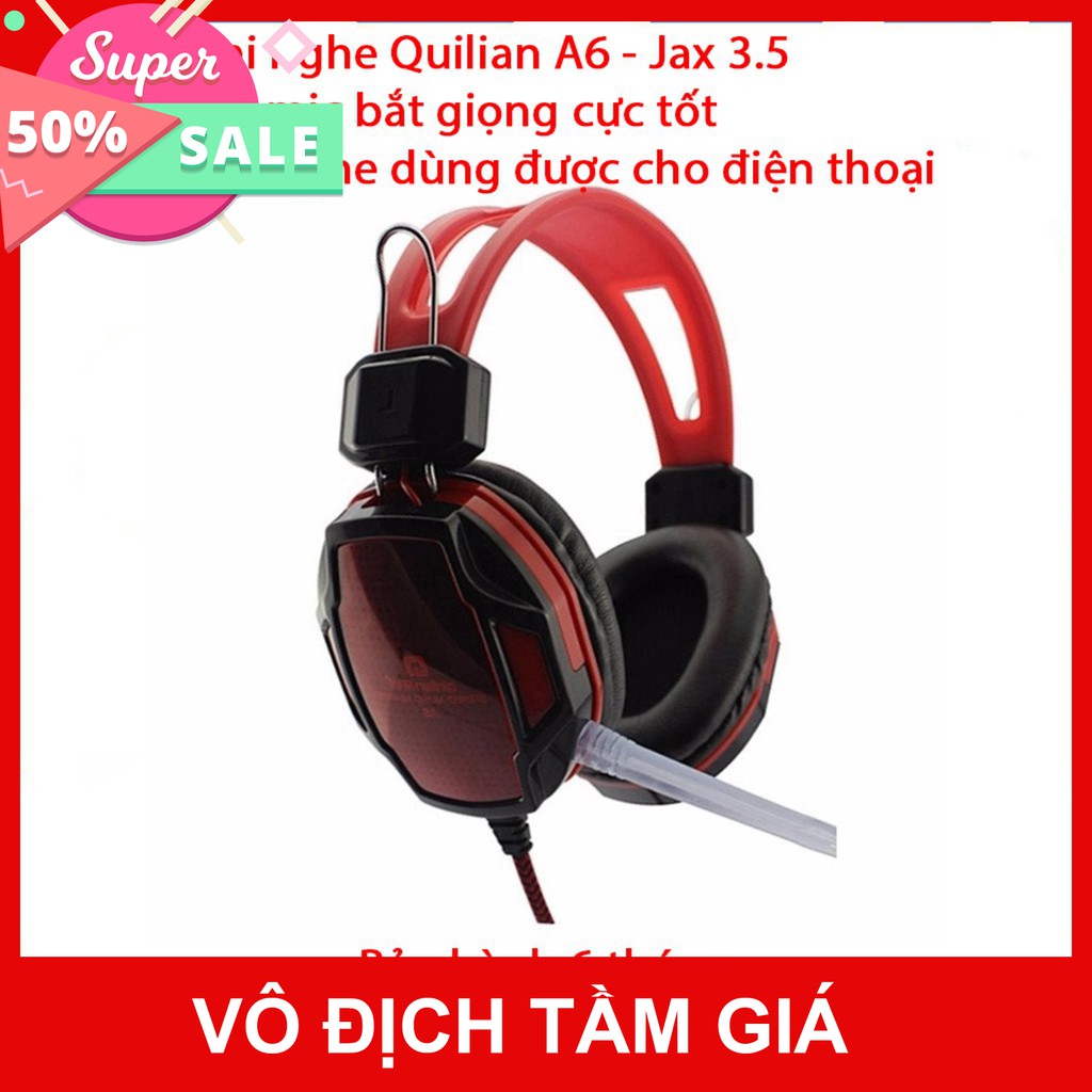 Tai Nghe Gaming Qinlian A6 Jack 3.5 - Có Mic Bắt Giọng Cực Tốt - Âm Thanh Sống Động