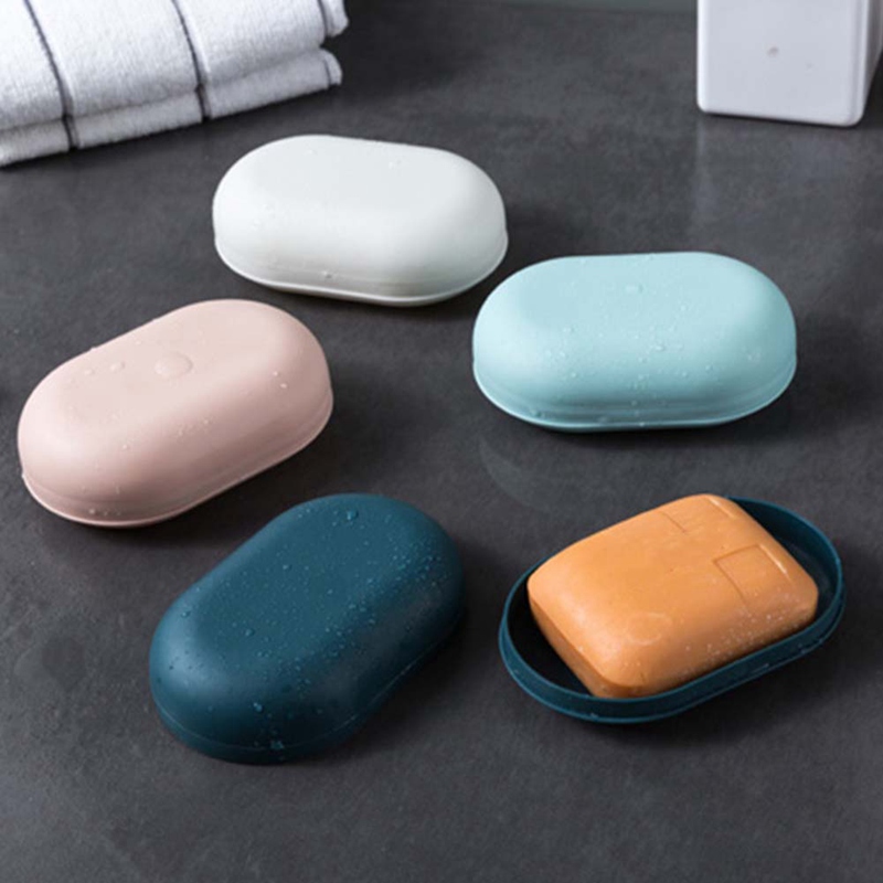 Washing Soap Box Dish Case Container with Lid lock design Portable Travel Trip