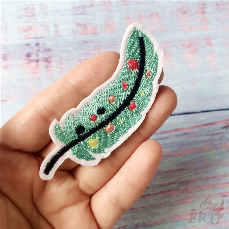 1 Miếng Dán Ủi Quần Áo Hình Quả Dứa / Lông Vũ / Cây Xương Rồng