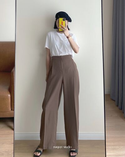 Quần suông ống rộng ly giữa chun sau NQ - Q0379 | BigBuy360 - bigbuy360.vn