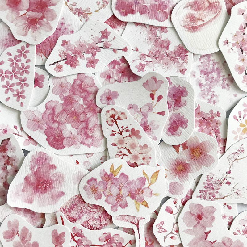 Gói 50 sticker giấy trang trí planner STG088 Gachini