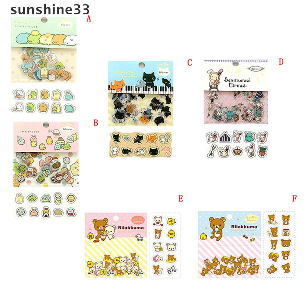 Túi Sticker Họa Tiết Sumikko Gurashi Phong Cách Nhật Bản 80s Dùng Trang Trí Sổ Tay DIY