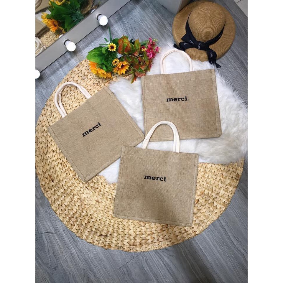 Túi Cói Đi BiểnTúi Cói Merci SIÊU HÓT HÍT 2021(video tự quay, hàng chất lừ) Đi Biển, Đi Chơi, Đi Du Lịch, đi làm, đi học | BigBuy360 - bigbuy360.vn