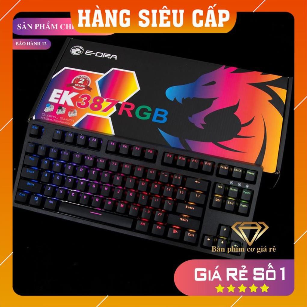 Bàn Phím Cơ Royal Kludge RK61 PRO Gaming Bluetooth 4.0 61 phím so với bàn phím cơ EK387 RGB 78 phím gaming E-Dra