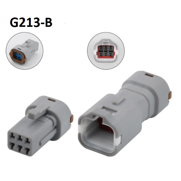 G213-Giắc cắm Tay nắm cửa 6 lỗ 1.2mm màu xám