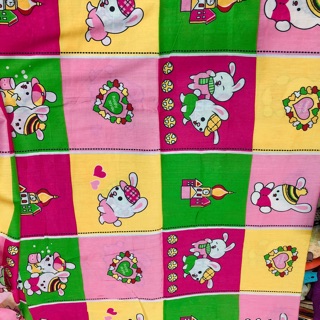 Vải kate cotton may drap giường, may áo gối siêu kute