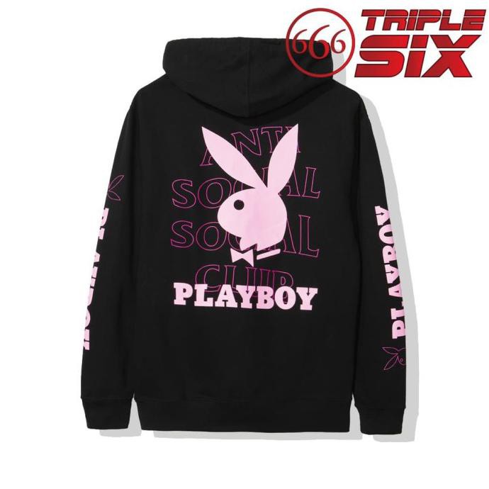 Áo Khoác Hoodie In Chữ Anti Social Social Club Assc X Playboy Thời Trang Cho Nam Nữ