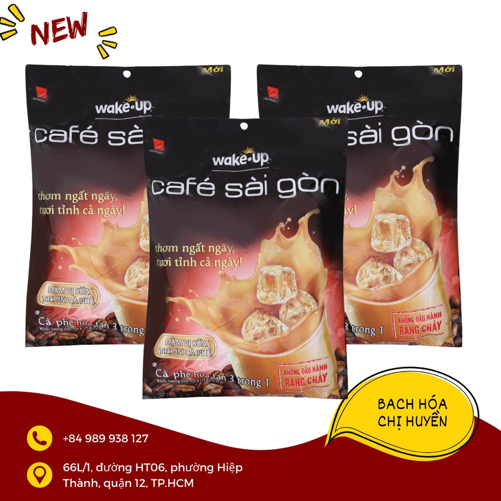 Cà phê sữa Wake Up Café Sài Gòn 456g