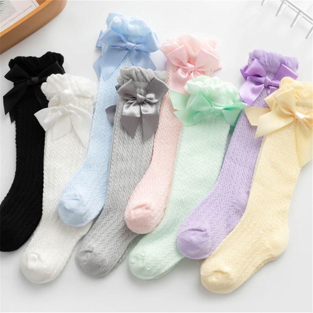 LAYOR1 Tất Lưới Đính Nơ Chất Lượng Cao Cho Bé