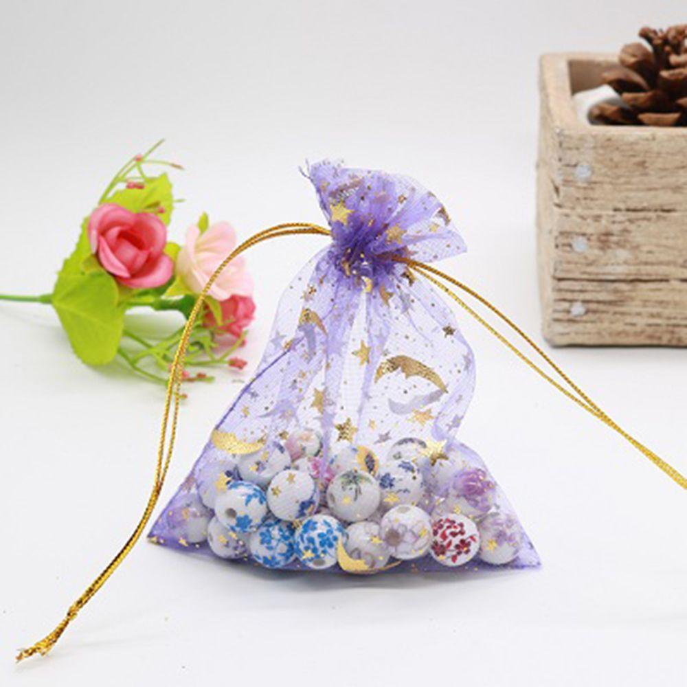 50 Túi Dây Rút Đựng Quà Họa Tiết Trăng Sao