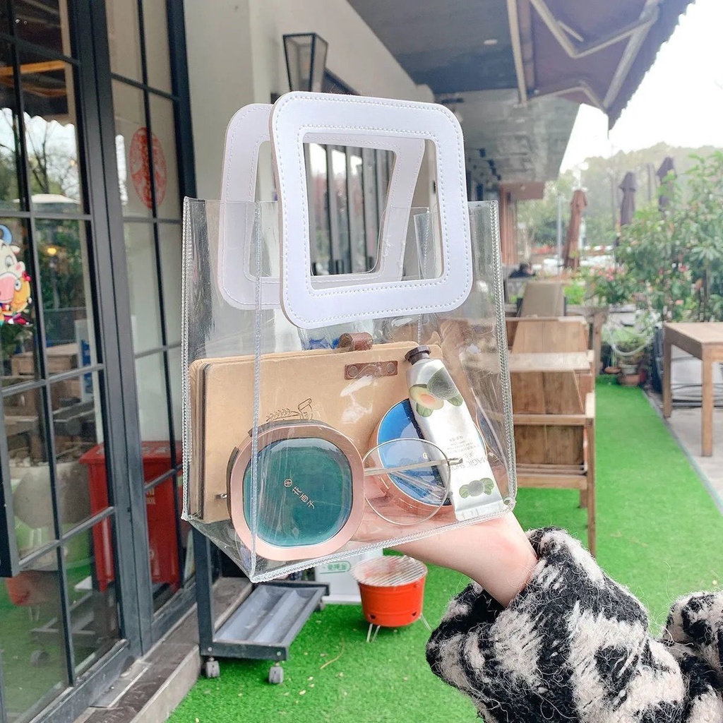 Túi Tote Pvc Trong Suốt Dùng Đựng Kẹo Cưới/ Quà Tặng Dịp Lễ Tình Nhân