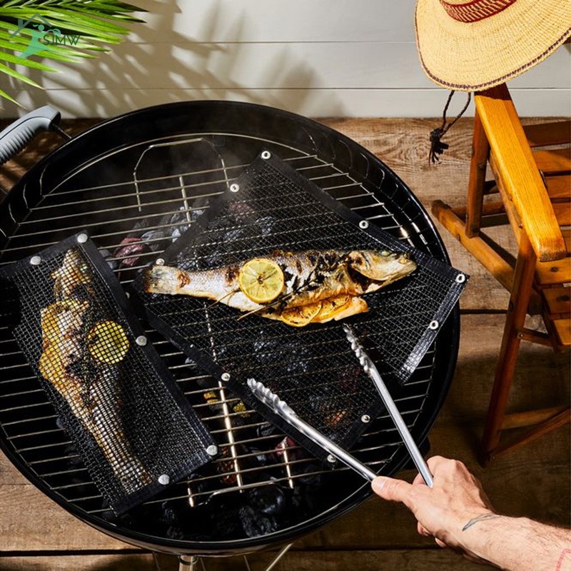 Túi Lưới Nướng Bbq Chống Dính Chịu Nhiệt Có Thể Tái Sử Dụng