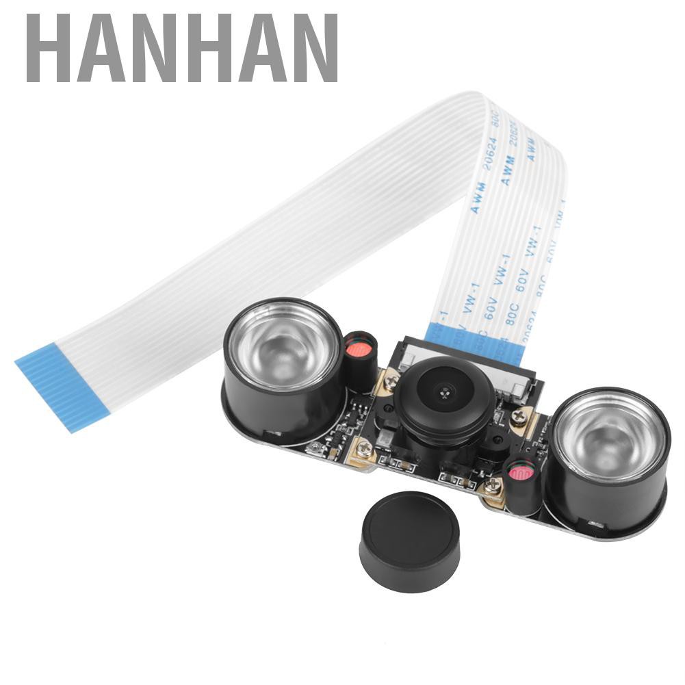 HANHAN 5 Million Pixels Night Vision 130° Viewing Angle Camera Module Board For Raspberry Pi B 3/2