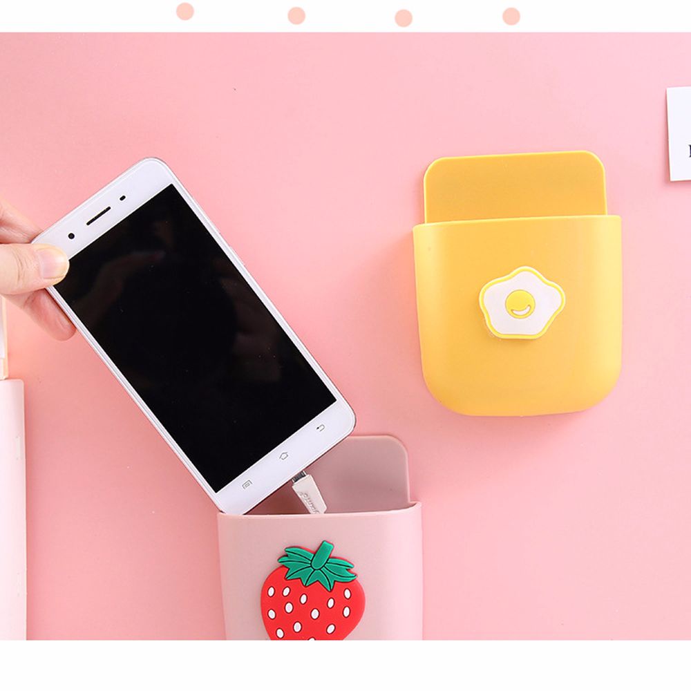 Hộp Đựng Bút / Điện Thoại / Đồ Dùng Gắn Tường Kiểu Dáng Kawaii Sáng Tạo