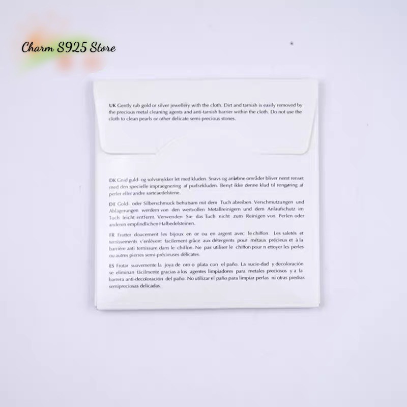 Khăn lau charm pan bạc s925 và các loại trang sức vàng bạc khác