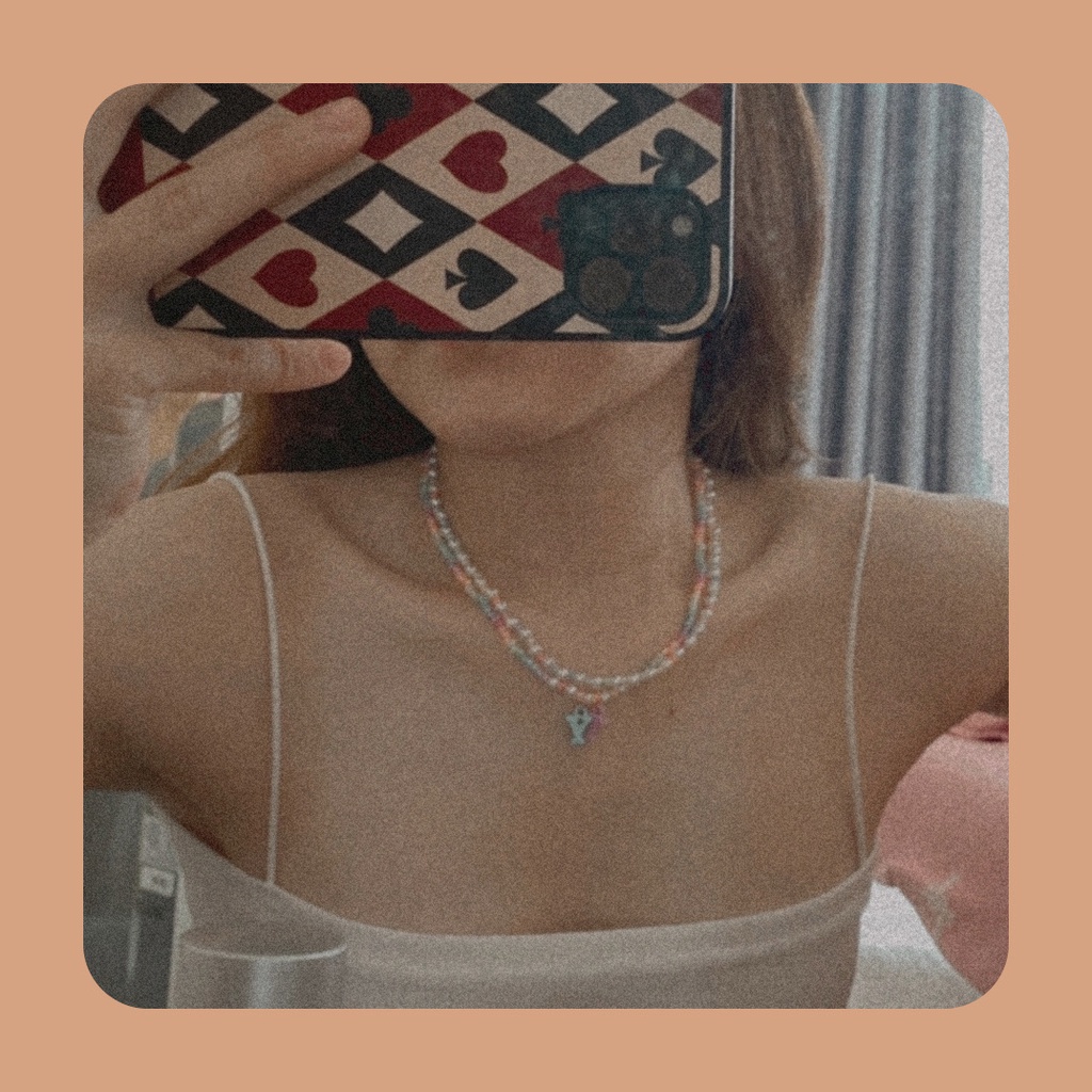 Vòng cổ hạt cườm 2 tầng