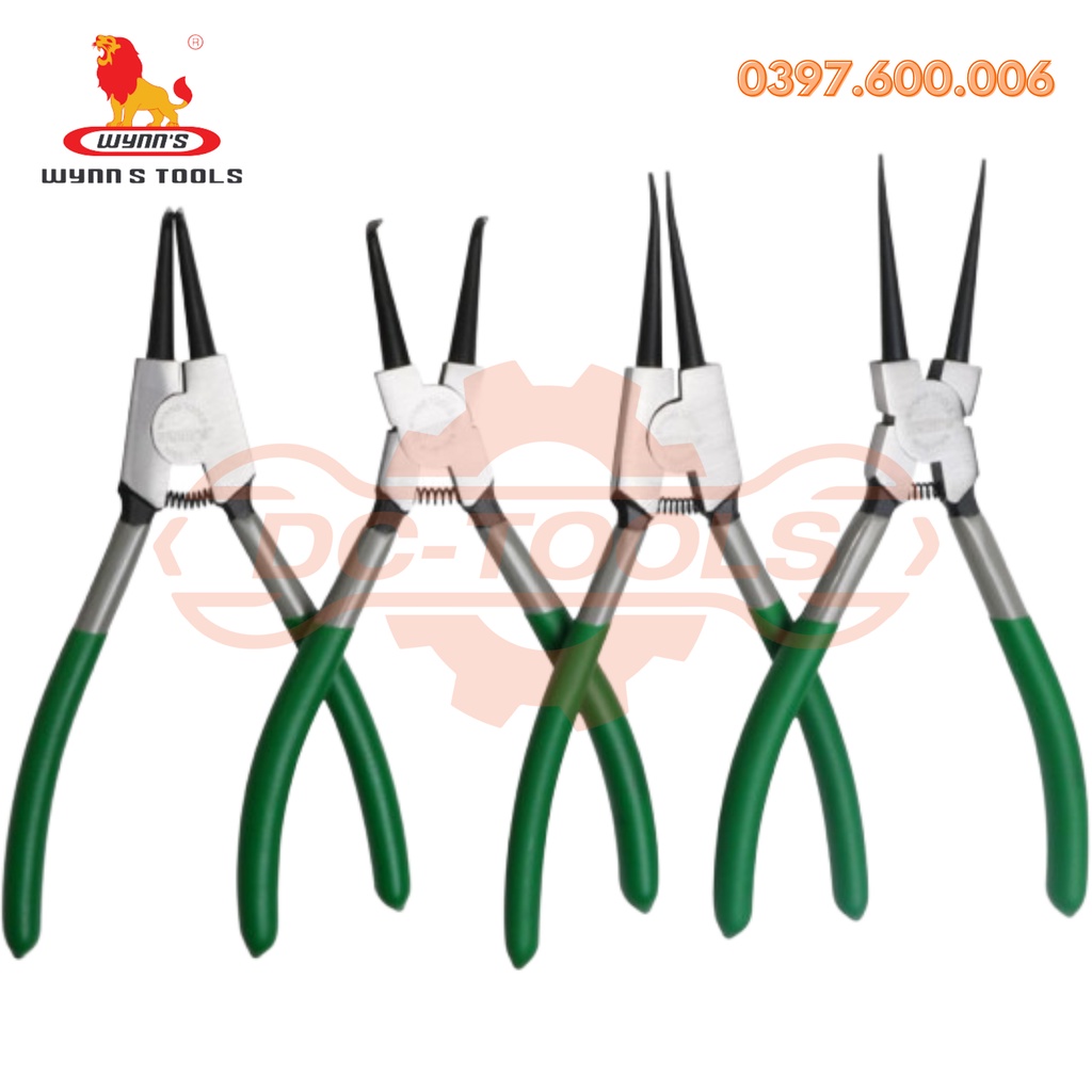 Bộ kìm mở phanh, kềm phe cong, thẳng, ra vào và lò xo WYNN'S dụng cụ cầm tay DC-TOOLS