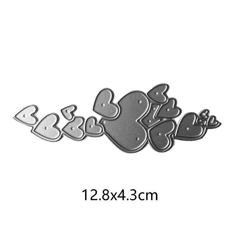 Khuôn Cắt Giấy Làm Từ Kim Loại Hình Trái Tim Cách Điệu Trang Trí Scrapbook