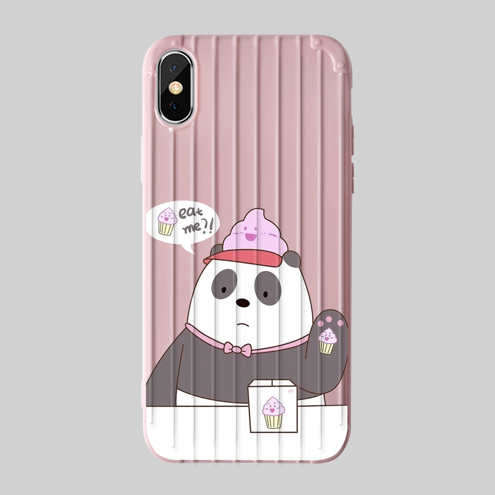 Ốp điện thoại silicone vân nổi in hình gấu dễ thương cho Iphone 6/7/8/6s/6sp/6p/7p/8p/X/XS/XR/XS MAX | BigBuy360 - bigbuy360.vn
