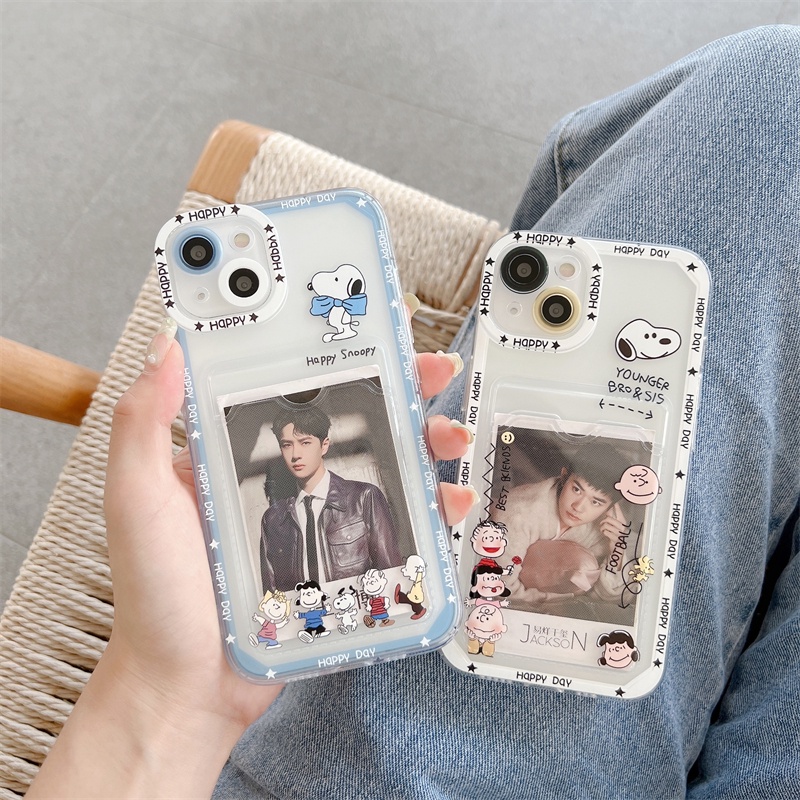 Ốp Điện Thoại Hình Đôi Mắt Hoạt Hình Có Ngăn Đựng Thẻ Cho IPhone 14plus 14promax 13Promax 12 11 7Plus X Xs Max XR