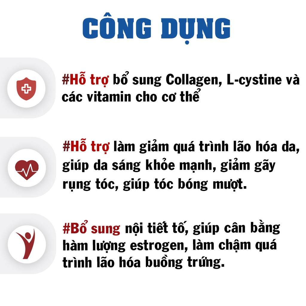 Viên uống bổ sung collagen trắng căng mịn da Collagen Rosabela ❤️FREESHIP❤️ hộp 60 viên nang [Hàng chính hãng] | Thế Giới Skin Care
