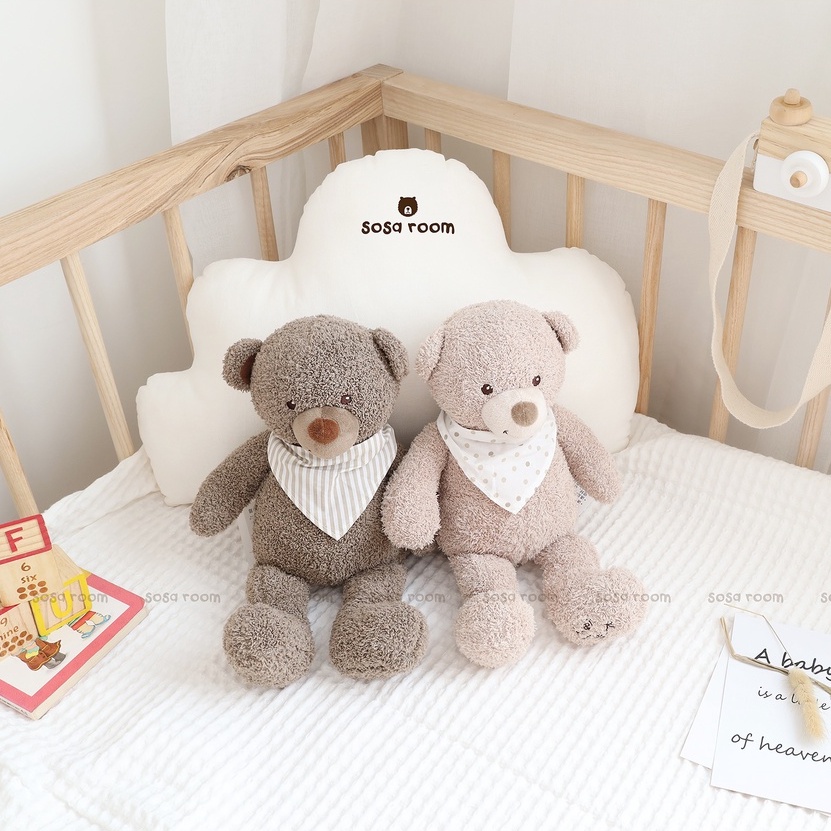 Gấu bông hữu cơ, thú nhồi bông siêu mềm mịn cho bé