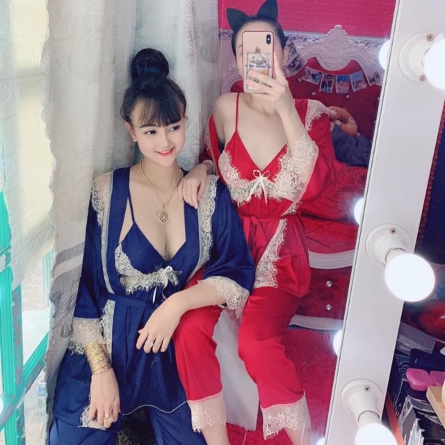 Bộ ngủ SX236 có mút ngực kèm áo khoác -CAMLUU99 | BigBuy360 - bigbuy360.vn