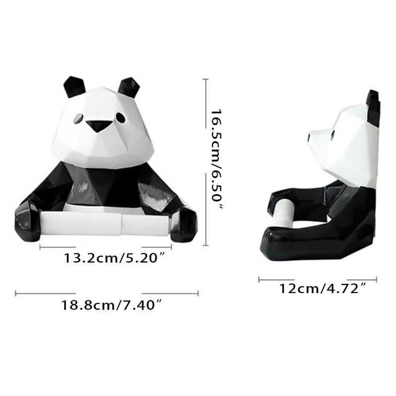 Giá Đỡ Cuộn Giấy Vệ Sinh Gắn Tường Hình Gấu Trúc Phong Cách Bắc Âu