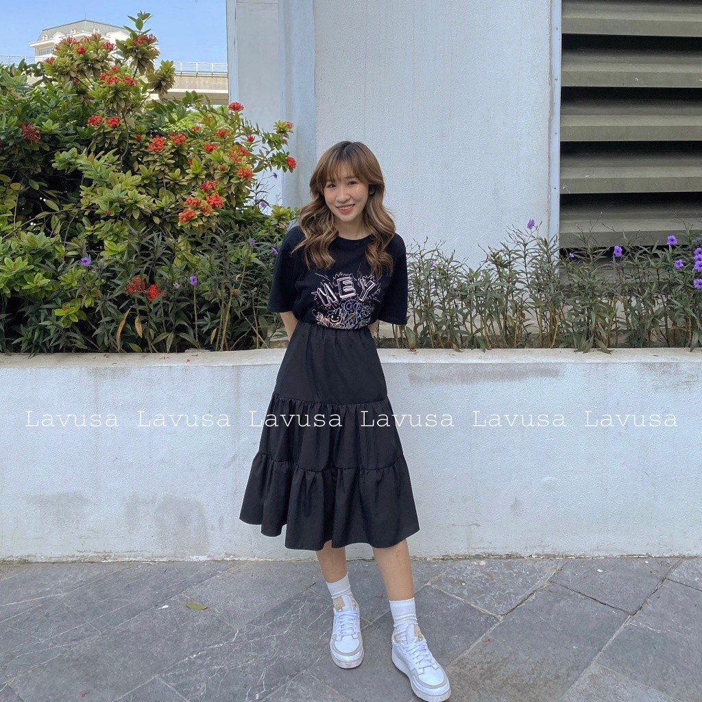 Chân Váy Kaki Xẻ Trước 💖 𝘍𝘳𝘦𝘦𝘴𝘩𝘪𝘱 💖 Chân Váy Voan Tầng 🐷 Chân Váy Dài Chữ A Vintage 2 Lớp Siêu Xinh LAVUSA | BigBuy360 - bigbuy360.vn