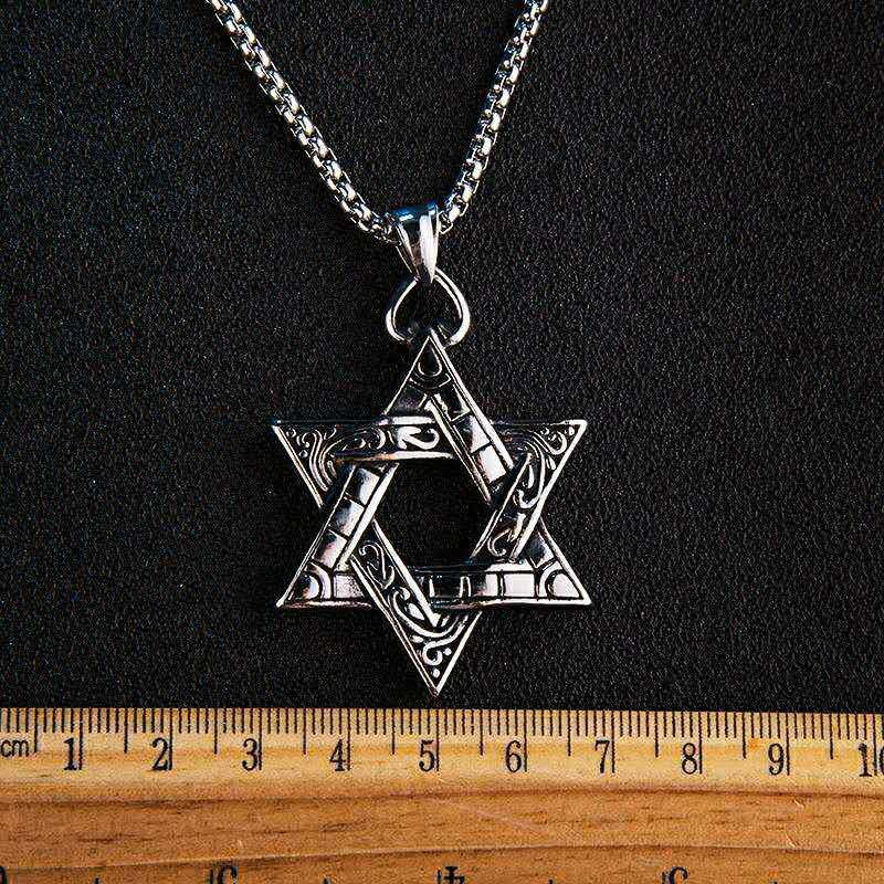 Lucky Six Pointed Star Charm Necklace Pendant Couple Student Wild Trend