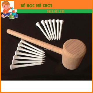 Set Búa Đinh Gỗ kèm 20 Đinh - Đồ chơi an toàn cho bé