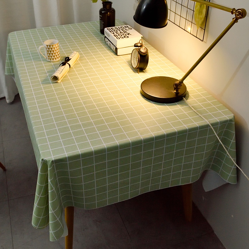 Khăn trải bàn, phông nền chụp ảnh kẻ vuông caro Vintage, khăn vải trang trí bàn học chống thấm nước