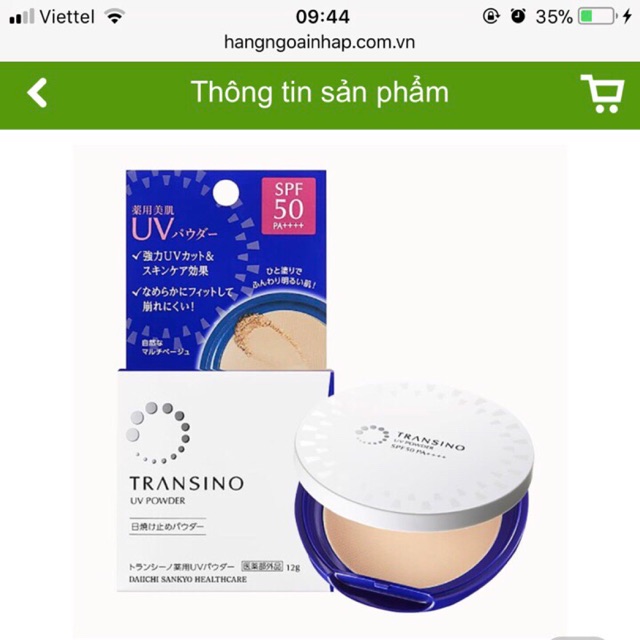Phấn nền Transino UV Powder SPF50 PA++++