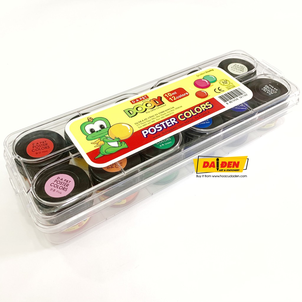 [DA ĐEN] Màu Bộ Poster DOOLY 30ml 12 Màu