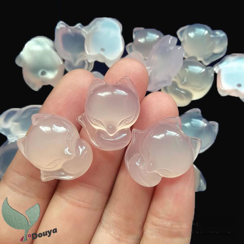 Mặt Dây Chuyền Hình Con Cáo Mini Màu Xanh Lá/Vàng/Trắng/Hồng Dùng Làm Quà Tặng Cho Bạn Gái