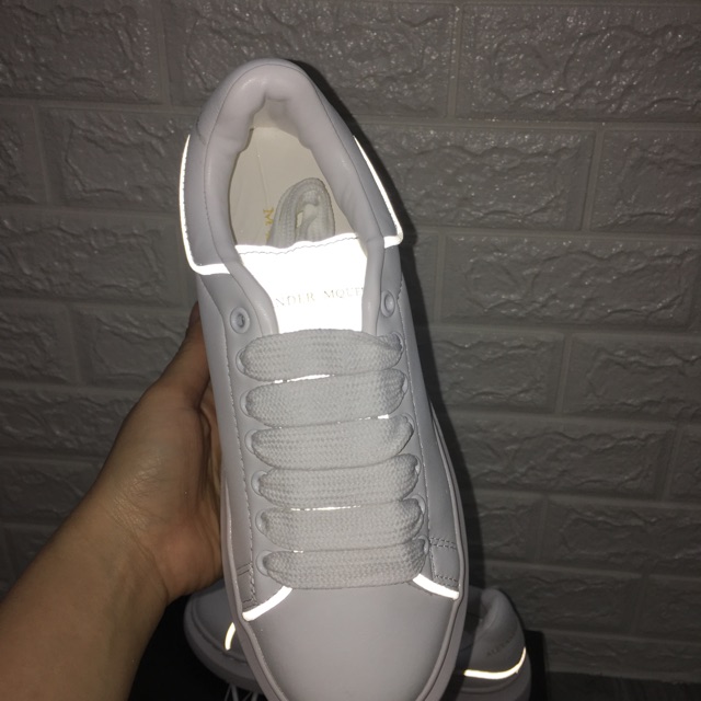 PHẢN QUANG SALE SỐC] Giày alexander Mc queen trắng xám phản quang fullsize 36-&gt;43 NAM NỮ