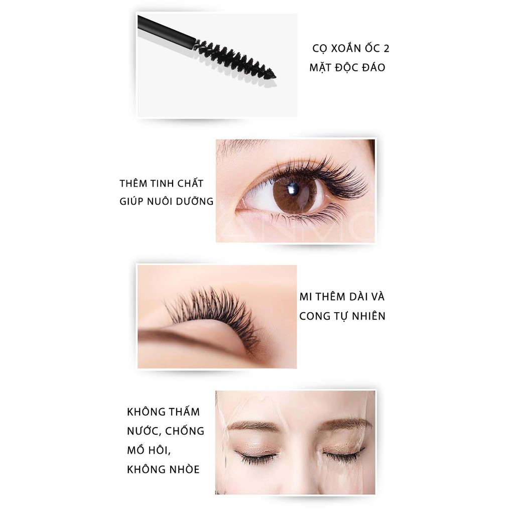 Mascara Được Thiết Kế  Đầu Chải Mi Cong Tự Nhiên, Làm Dài Và Dày Mi Chống Thấm Nước .