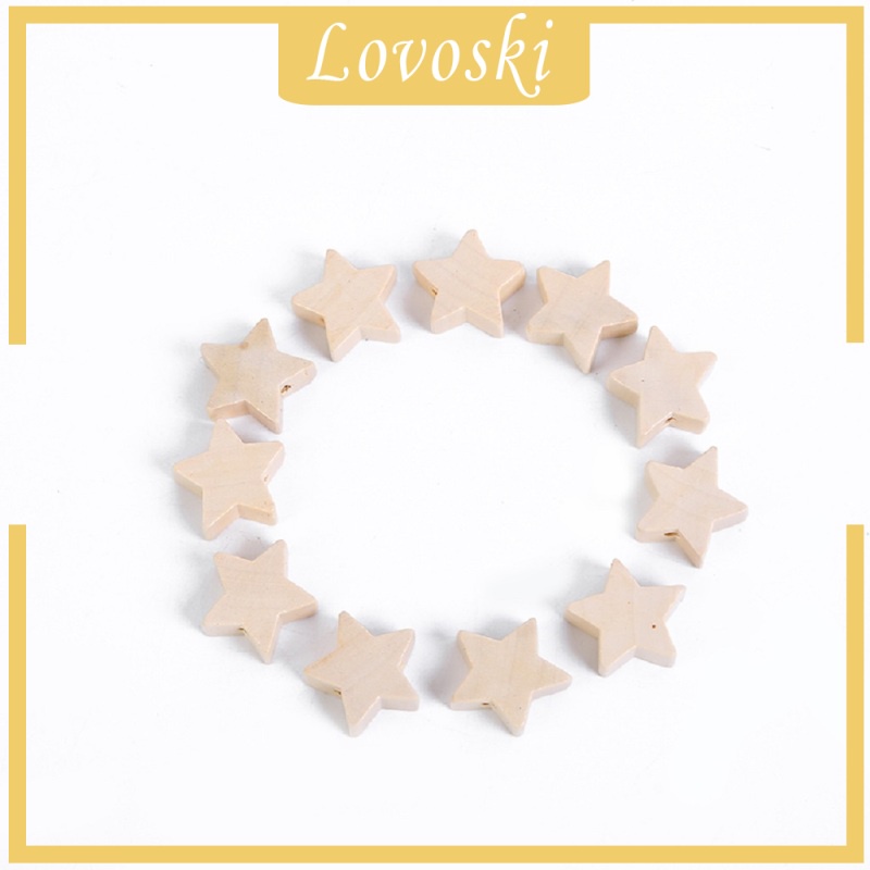 Bộ 50 Hạt Gỗ Dùng Làm Trang Sức Diy