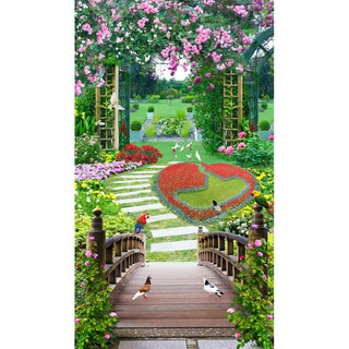 Tranh dán tường 3D tranh dọc - tranh đứng - kích thước theo yêu cầu
