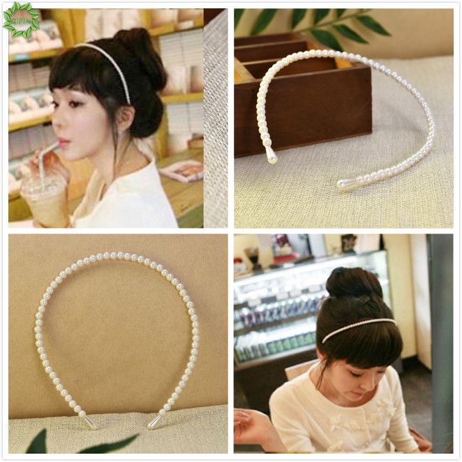 Băng đô đính ngọc trai giả thanh lịch