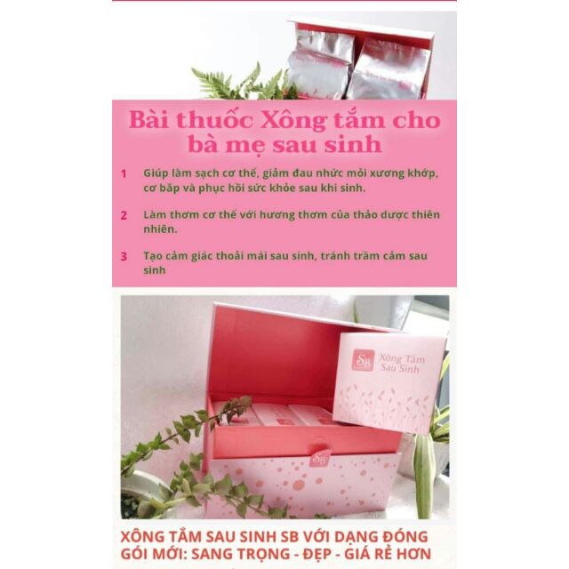 Thuốc xông tắm cho mẹ sau sinh hàng công ty dược