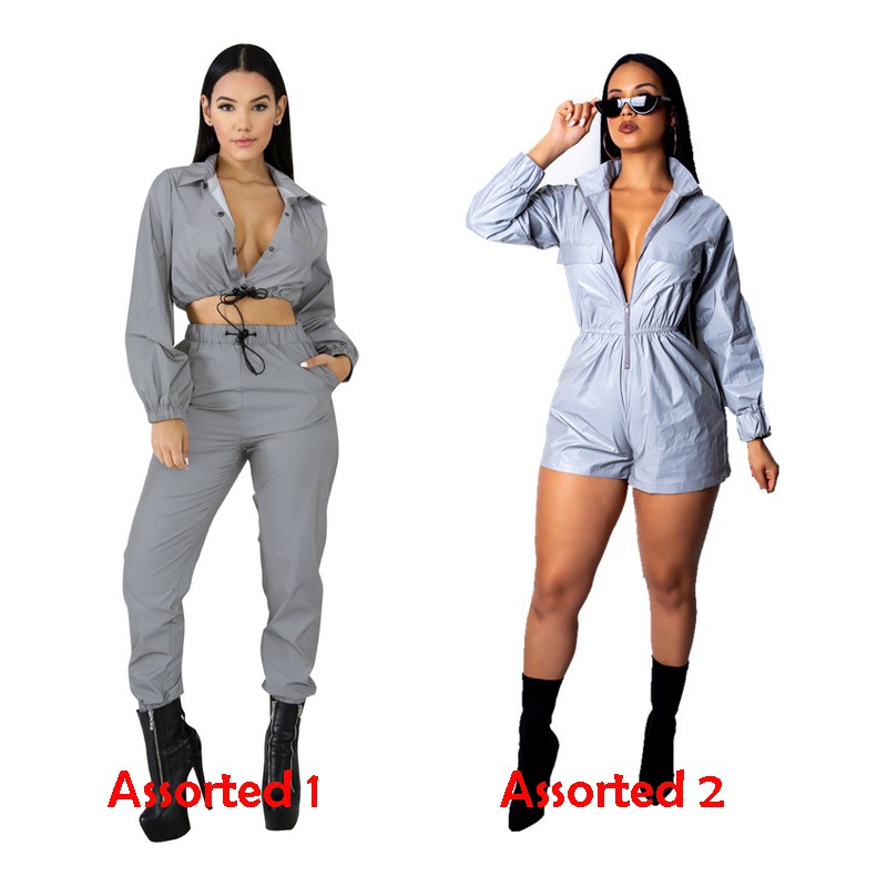 Áo liền quần tay dài phản quang thời trang năng động cho nữ