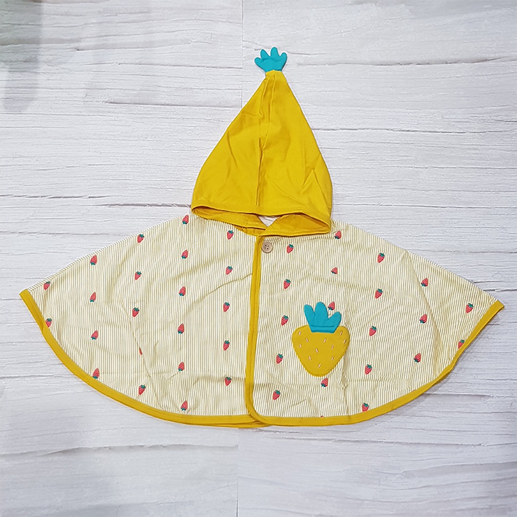 Áo choàng cánh dơi Dâu Vàng cho bé 9 - 16kg mẫu xinh xắn chất liệu cotton vải dày đẹp dễ thương